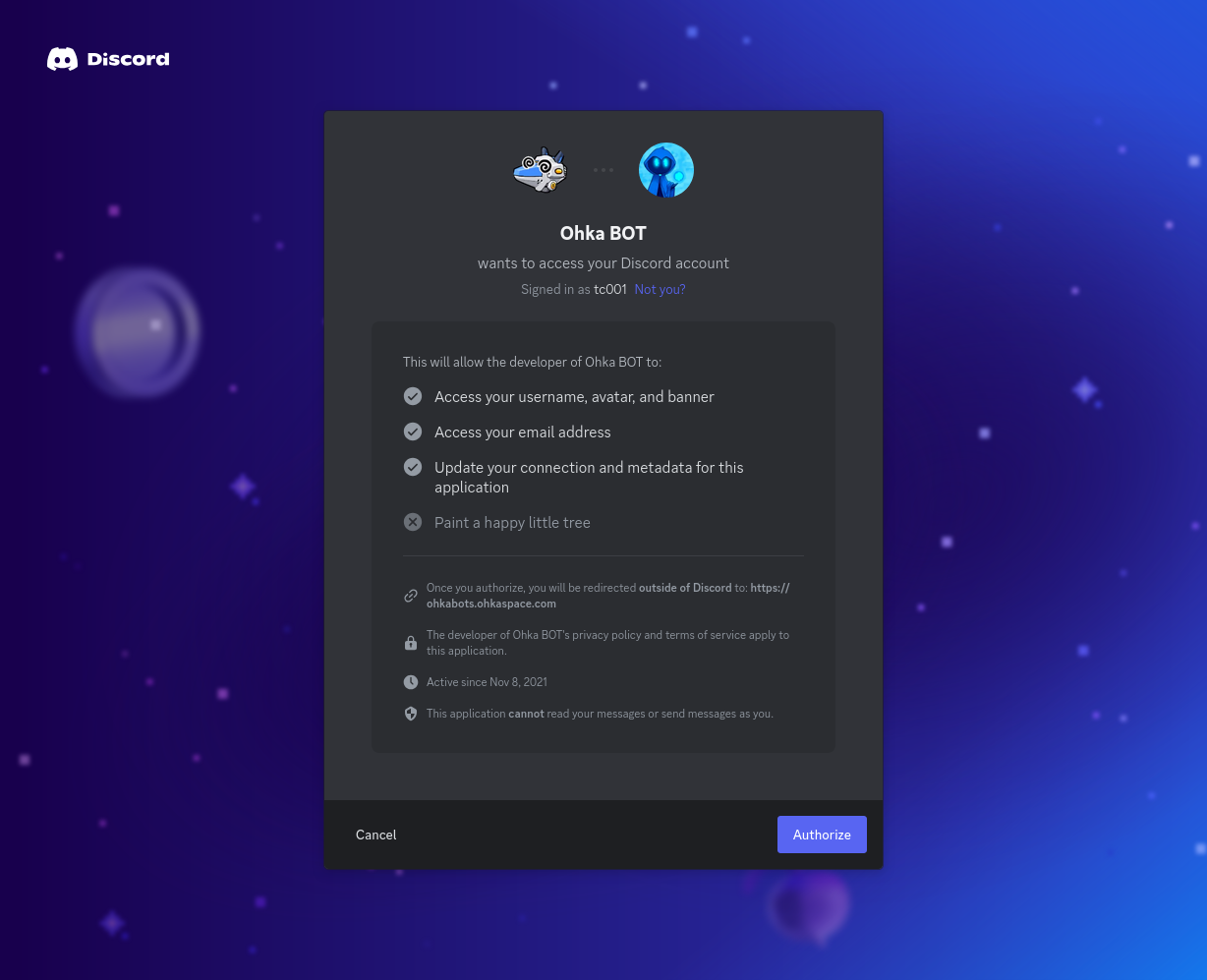 Account Linking - Wiki | Ohka BOTS